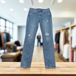 GAP, Denim Women’s 27 Regular Distressed Straight Leg Jeans, Blue